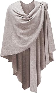 PULI women's poncho scarf, cashmere feel knitted cape cardigan for women, gift for mother.