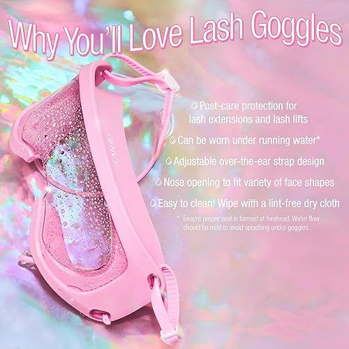 Miniatura 3 de iENVY Protector de pestañas con correas para las orejas, protección impermeable antivaho para extensión de pestañas, levantamiento, pestañas