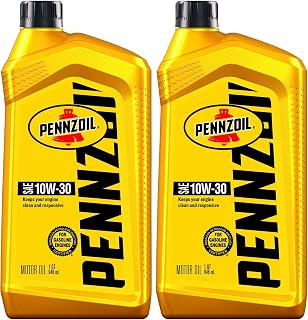 Pennzoil Conventional 10W-30 Motor Oil (1-Quart, Single-Pack) (Pack of 2)