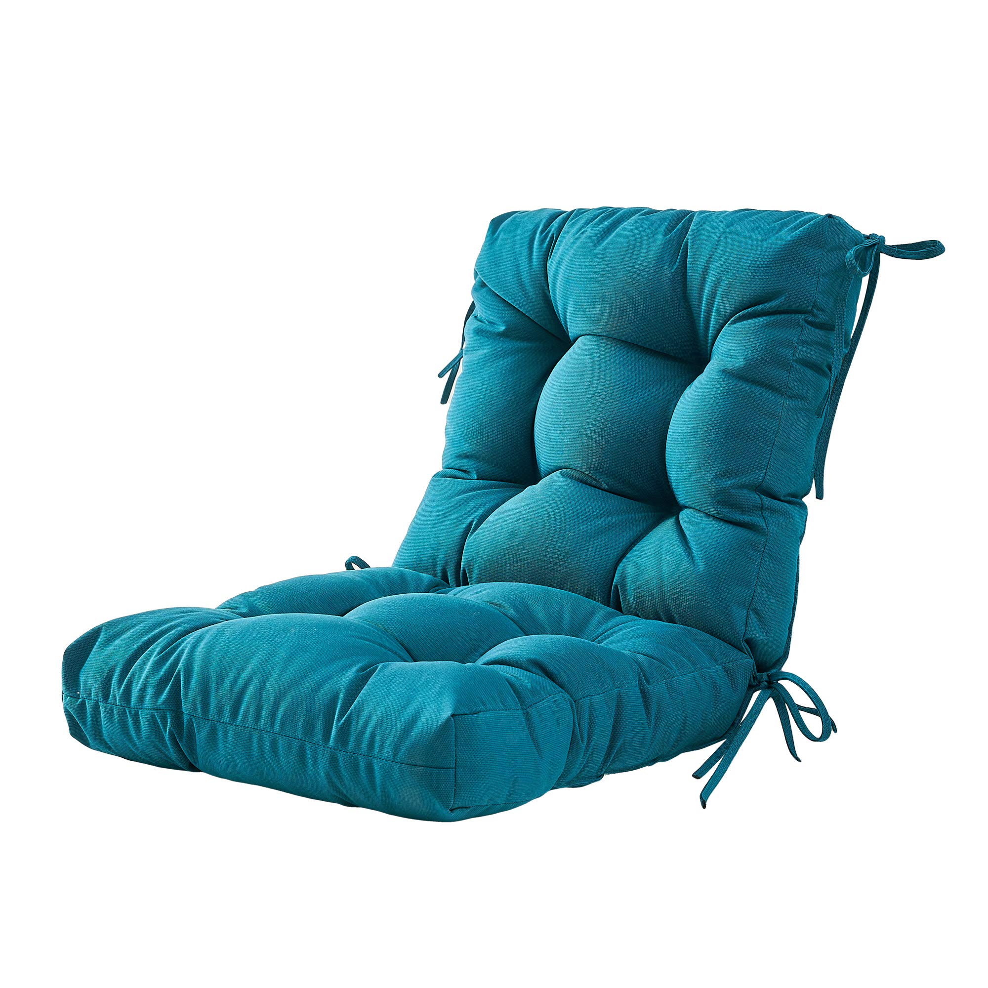 Photo 1 of **used-needs cleaning**
ARTPLAN All Weather Chair Outdoor Cushions Wicker Tufted Pillow with Back for Outdoor Furniture Peacock