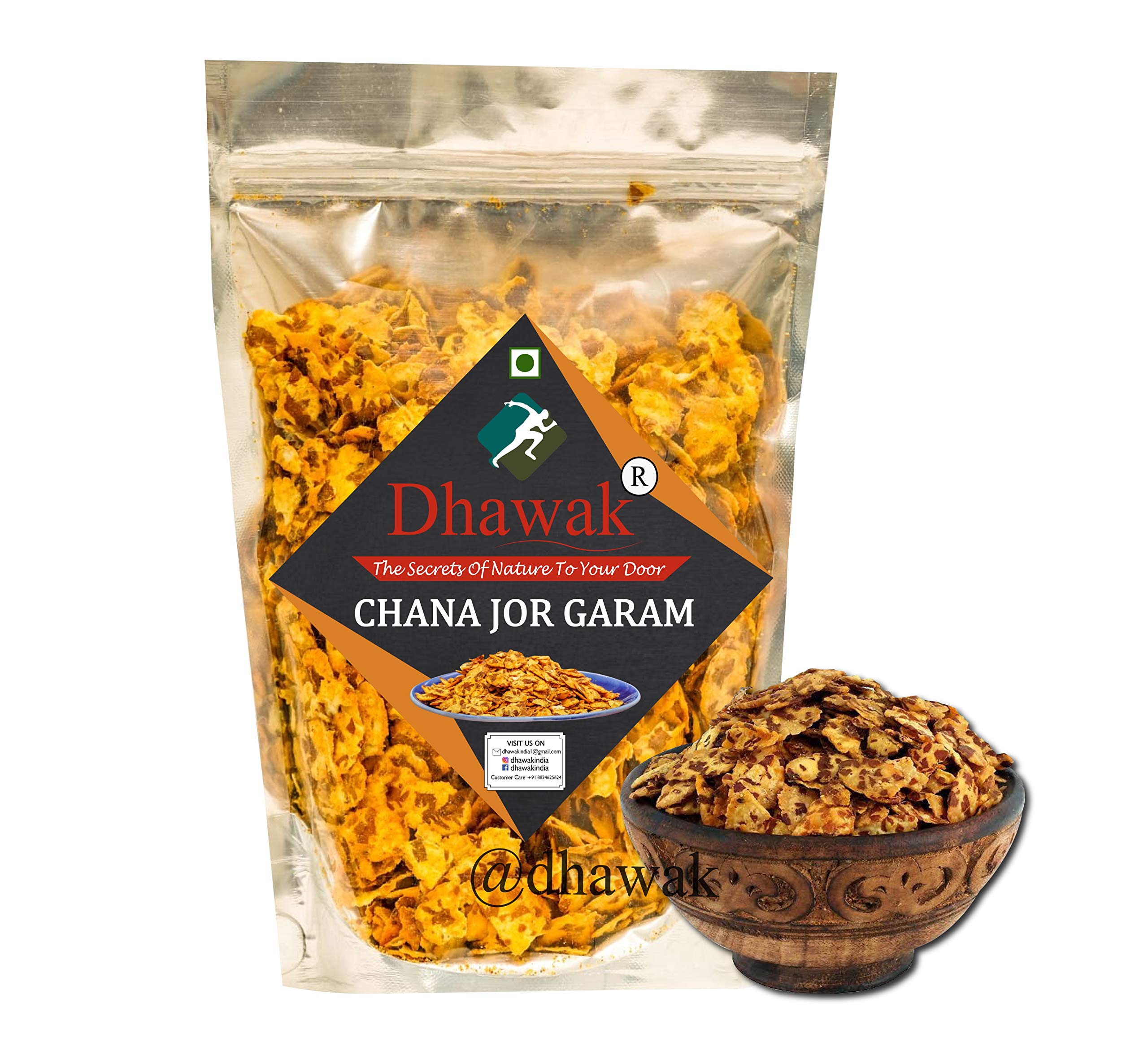 Dhawak Special Low Fat Roasted Chana Jhor Garam - 5 Kg.
