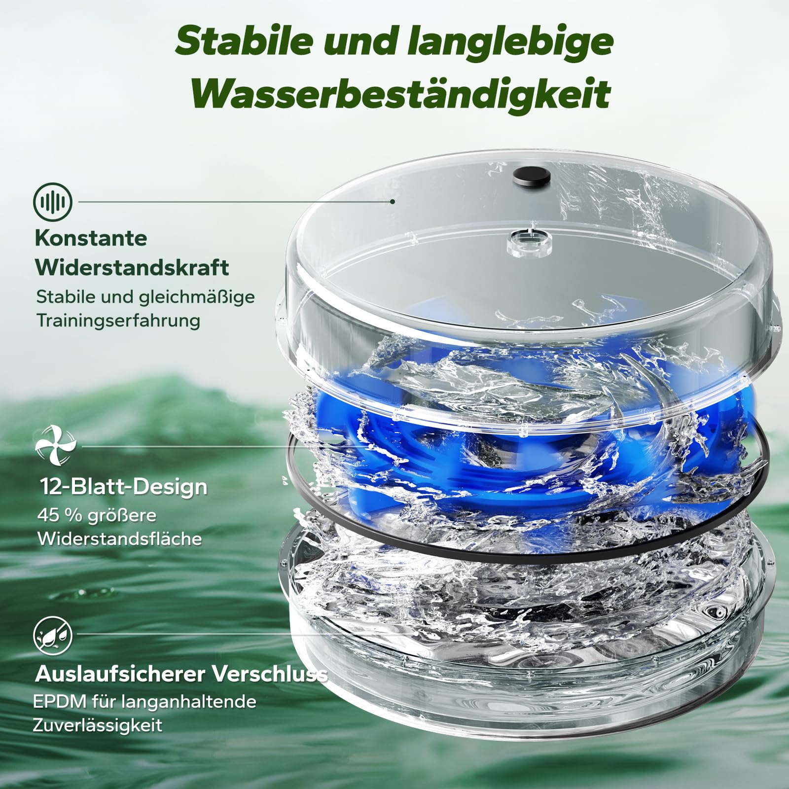 MERACH Rudergerät Holz, Wasserrudergerät Klappbar aus Gummibaumholz, ausgestattet mit hintergrundbeleuchtetem Display und bequemem Sitz, simuliert echtes Rudern (R23 Gummibaumholz)