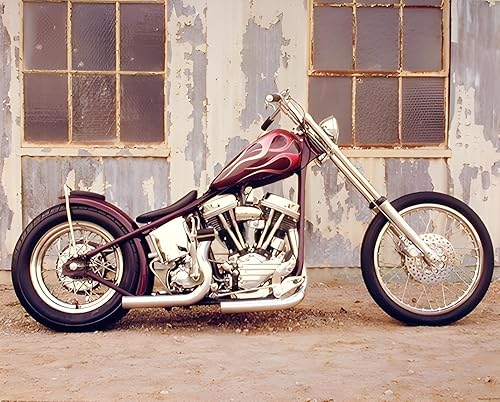 Póster vintage para decoración de pared de motocicleta Chopper Buck Lovell Biker (16 x 20 pulgadas)