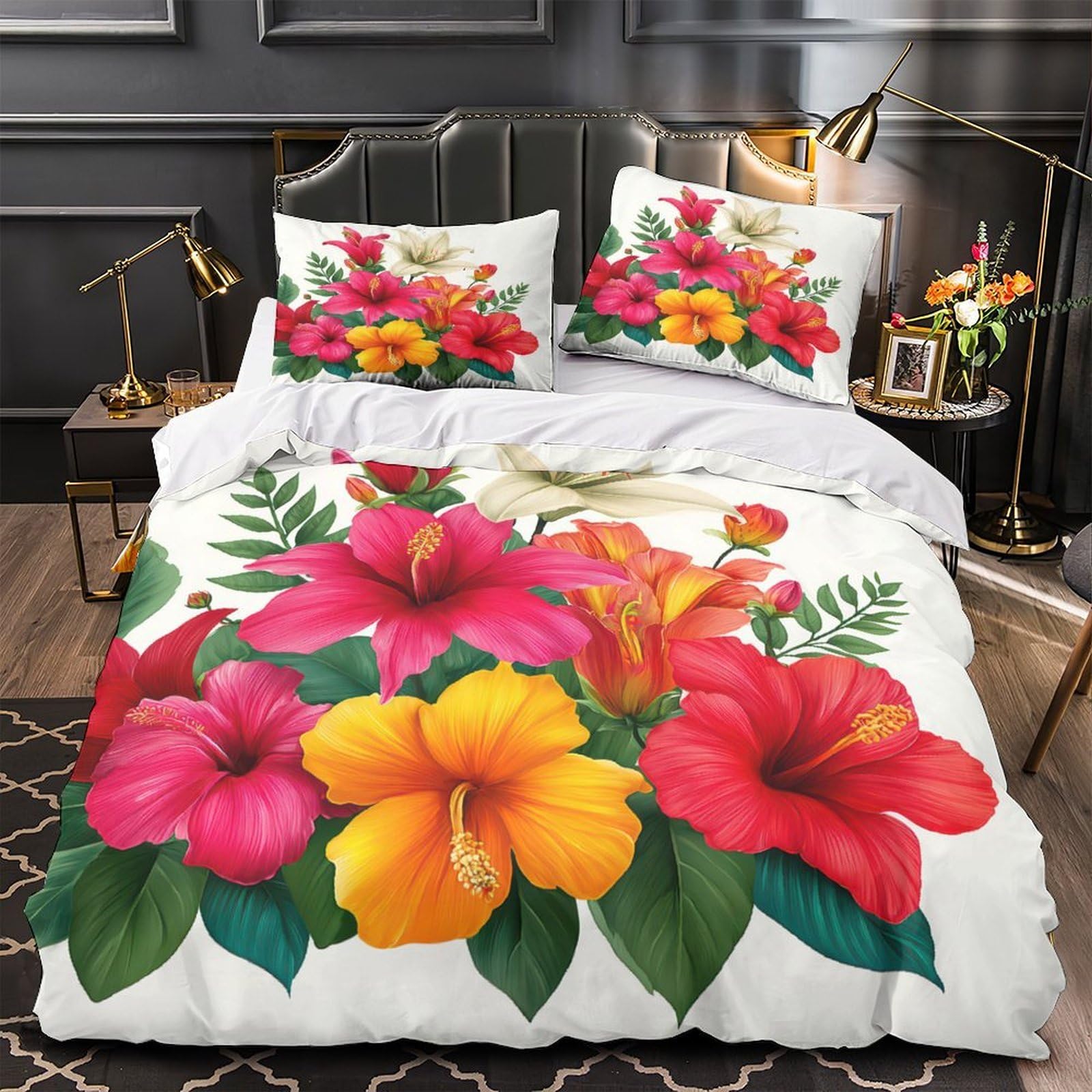 Parure de lit 260x220 grand confort avec housse de couette effet texturé