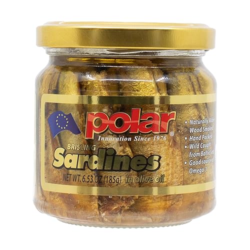Miniatura 4 de MW Polar Naturally Alder - Sardinas ahumadas de madera de aliso en aceite de oliva, tarro de 6.5 onzas (paquete de 6)  Apto para Kosher, capturadas
