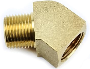 MaxLine Rapid Air 45 Degree 1/2" NPT Pipe Thread Brass Street Elbow Fitting 50131