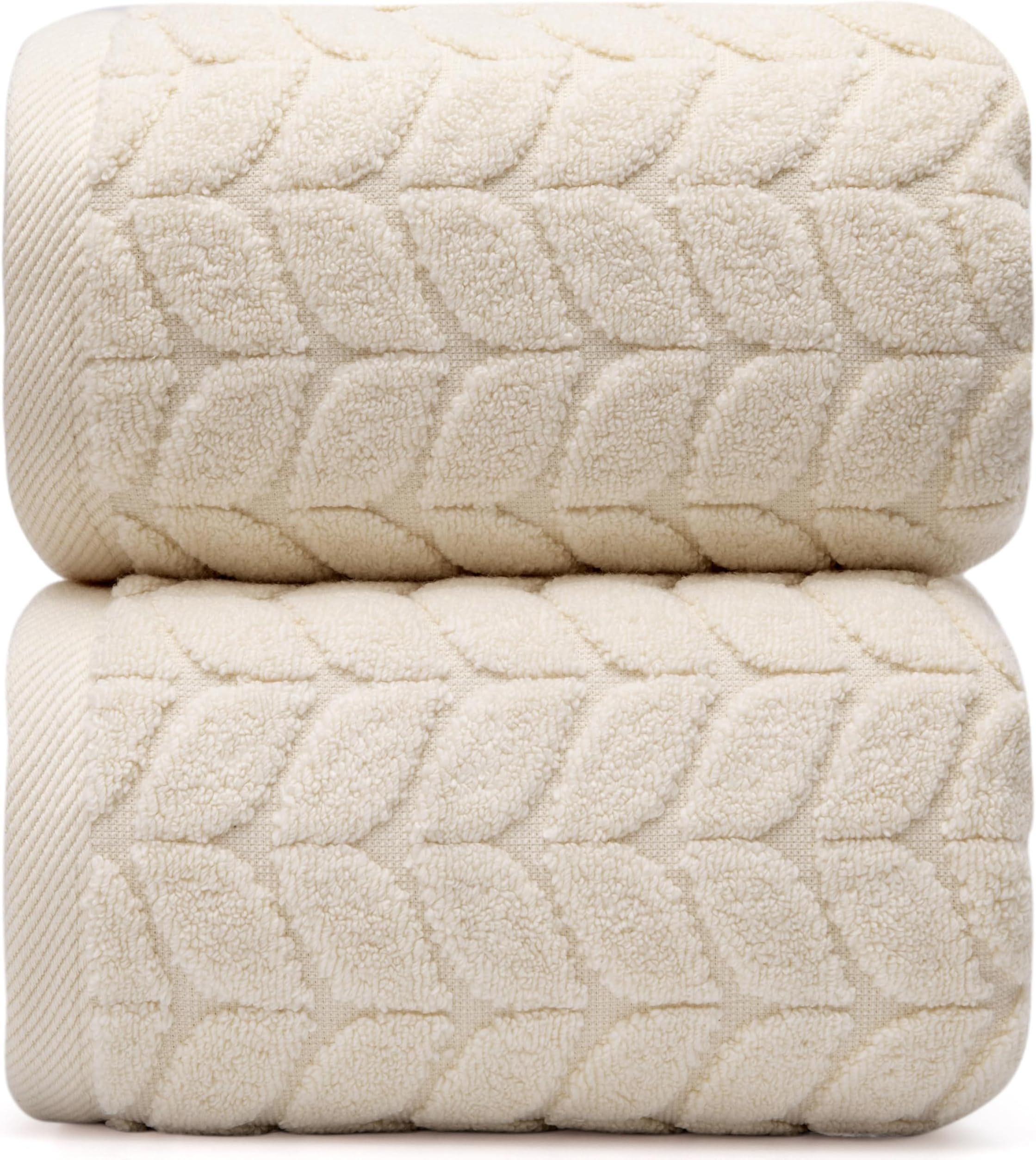 Ultra Soft & Stylish 700 GSM Luxury Bath Sheets | Pack of 2 | Extra Large 35x70 Inches | 100% Zero-Twist, Long-Staple Cotton | Remarkably Absorbent (Papyrus)