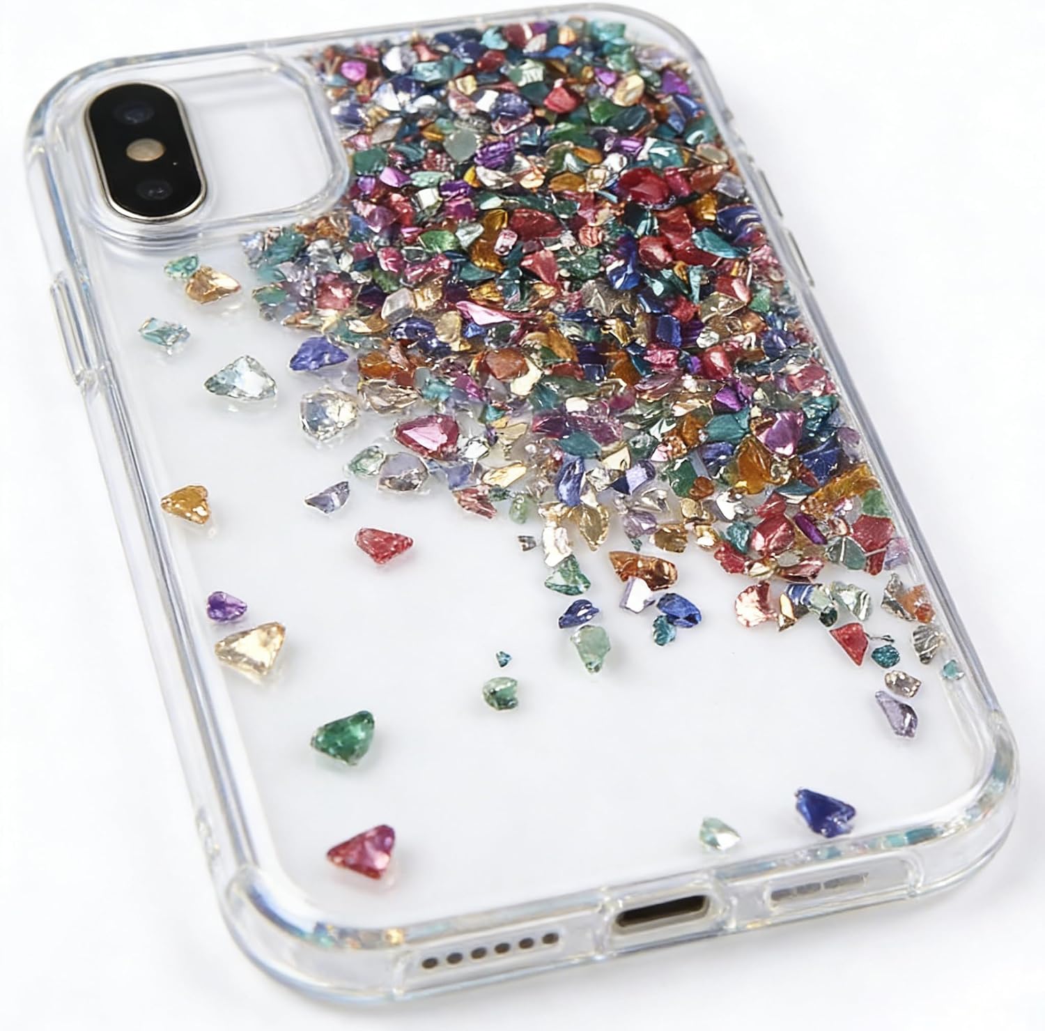 Crushed Glass Irregular Chips, 20g 2-3mm Irregular Glitter Transparent Gravel Gem Stones Broken Glass for Crafts,Nail Arts Decoration DIY Vase Filler Epoxy Resin Mold Jewelry Making(Mix Colour)