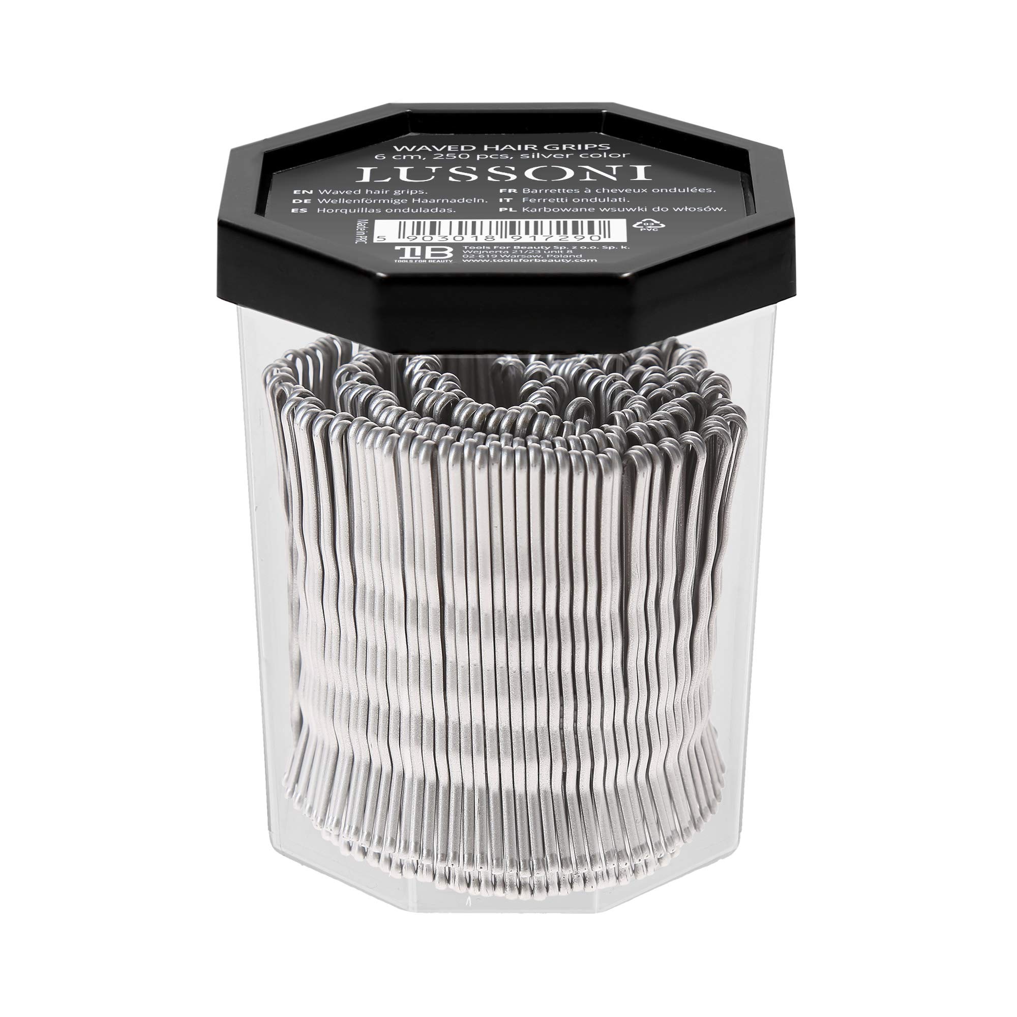 HR ACC WAVED HAIR GRIPS SILVER 6CM 250 PCS