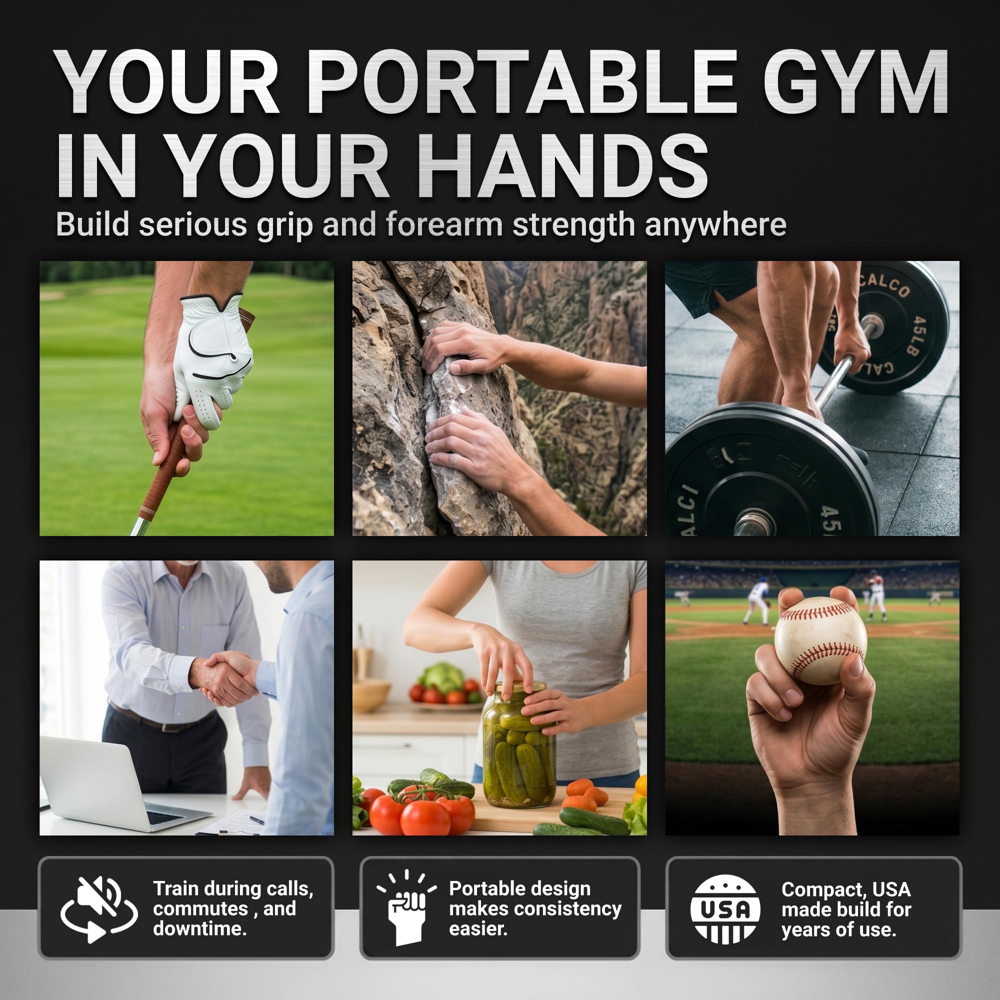 Sportgrips Sidewinder revolución – Muñeca, antebrazo, Agarre endurecedor # 1, Resistencia Ajustable