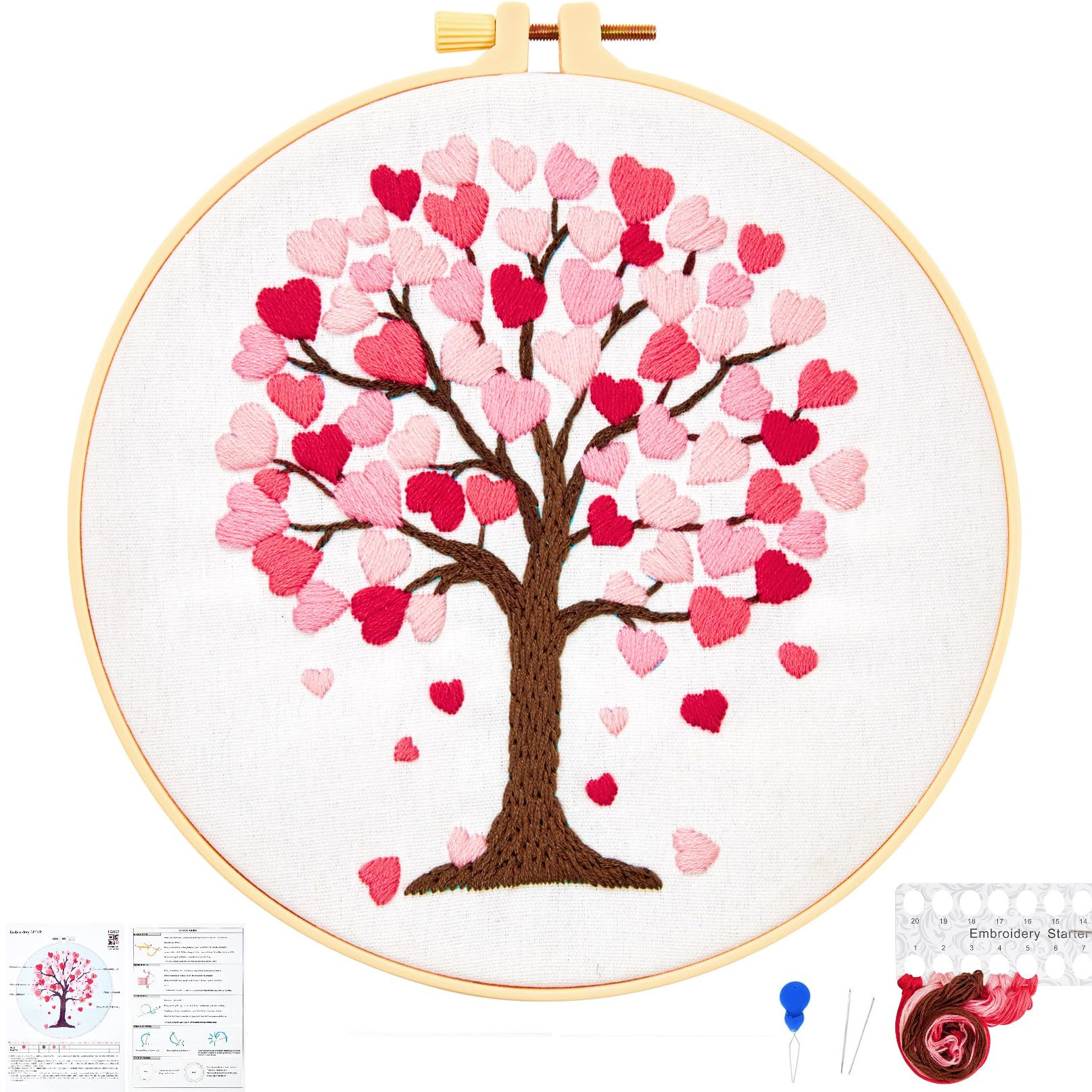 Beginner Embroidery Kits - Floral Designs & Video Tutorial -10