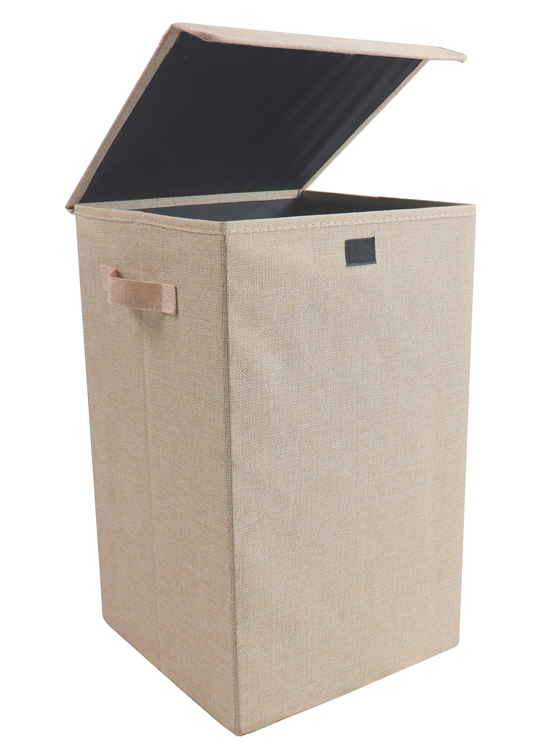 Panier à linge en tissu avec couvercle rabattable Dreso M pour masquer le linge sale