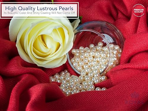 Miniatura 2 de Royal Imports Perlas sin agujeros para manualidades, centros de mesa, rellenos de jarrón, joyas de bricolaje, dispersión de mesa de boda, cuentas de