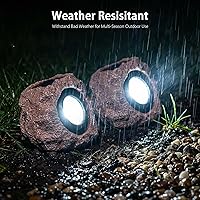 Vista 2 de Luces Solares de Jardín para Exteriores - Foco Solar LED Impermeable IP65, Luces de Paisaje Alimentadas por Energía Solar, Luz Decorativa de Piedra