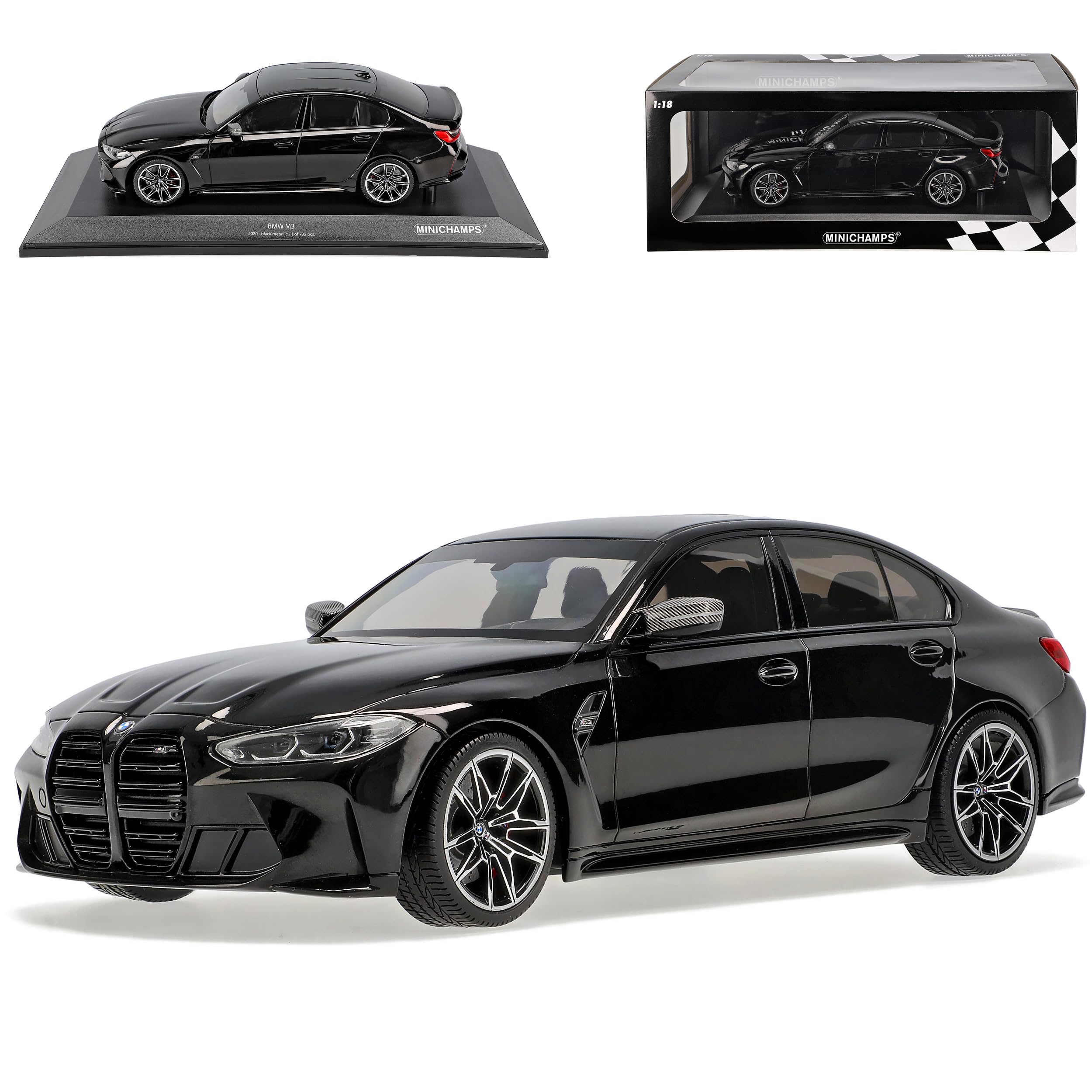 alles-meine.de GmbH B-M-W 3er G20 M3 Limousine Schwarz Metallic Ab 