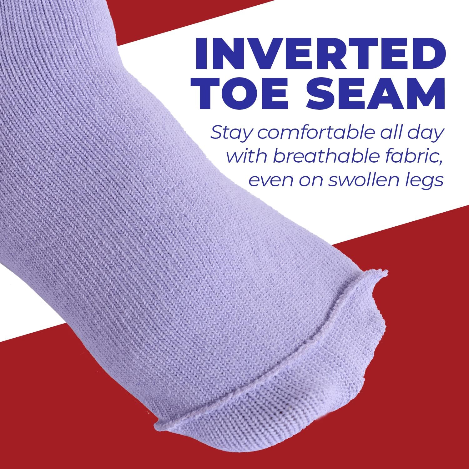 FORTIVO 2 Pairs Extra Wide Socks For Swollen Feet, Non-Slip Hospital and Diabetic Socks for Men and Women - Image 7