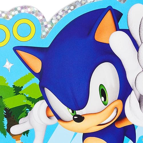 Miniatura 4 de Hallmark SEGA - Tarjeta de cumpleaños de Sonic the Hedgehog para niños, adolescentes y videojuegos