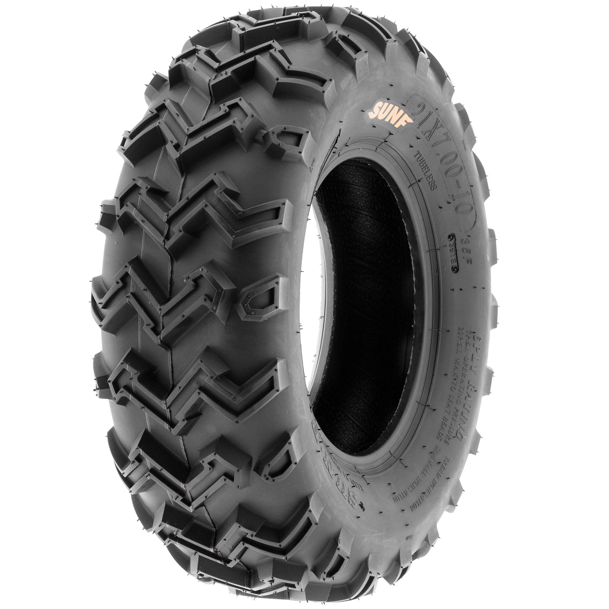SUNROAD Set Of 2 ATV/UTV Tires 24x8-12 – 6PR All-Terrain Mud Tires, Tubeless, For ATV, UTV, Lawn Mower, Off-Road