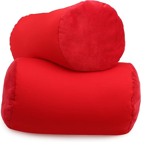Deluxe Comfort Mooshi Squish - Almohada de cama de microcuentas, 14 x 7 pulgadas, microperlas suaves y esponjosas, dieciocho divertidos colores