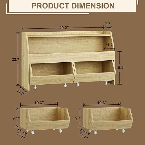 Miniatura 2 de Organizador de almacenamiento de juguetes para niños, armario de almacenamiento de juguetes con cajones, estante de juguetes para niños y niñas con