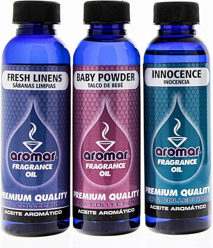 Miniatura 5 de AROMAR Aceite de fragancia premium, botella de 2 onzas, paquete de 3 unidades de aroma aromático de larga duración, aromaterapia fresca y
