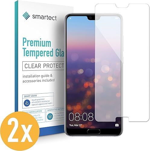 smartect Pellicola Vetro Temperato per Huawei P20 PRO Pezzi  Pellicola Protettiva con durezza Salvaschermo Anti-Impronte Anti-Bolle