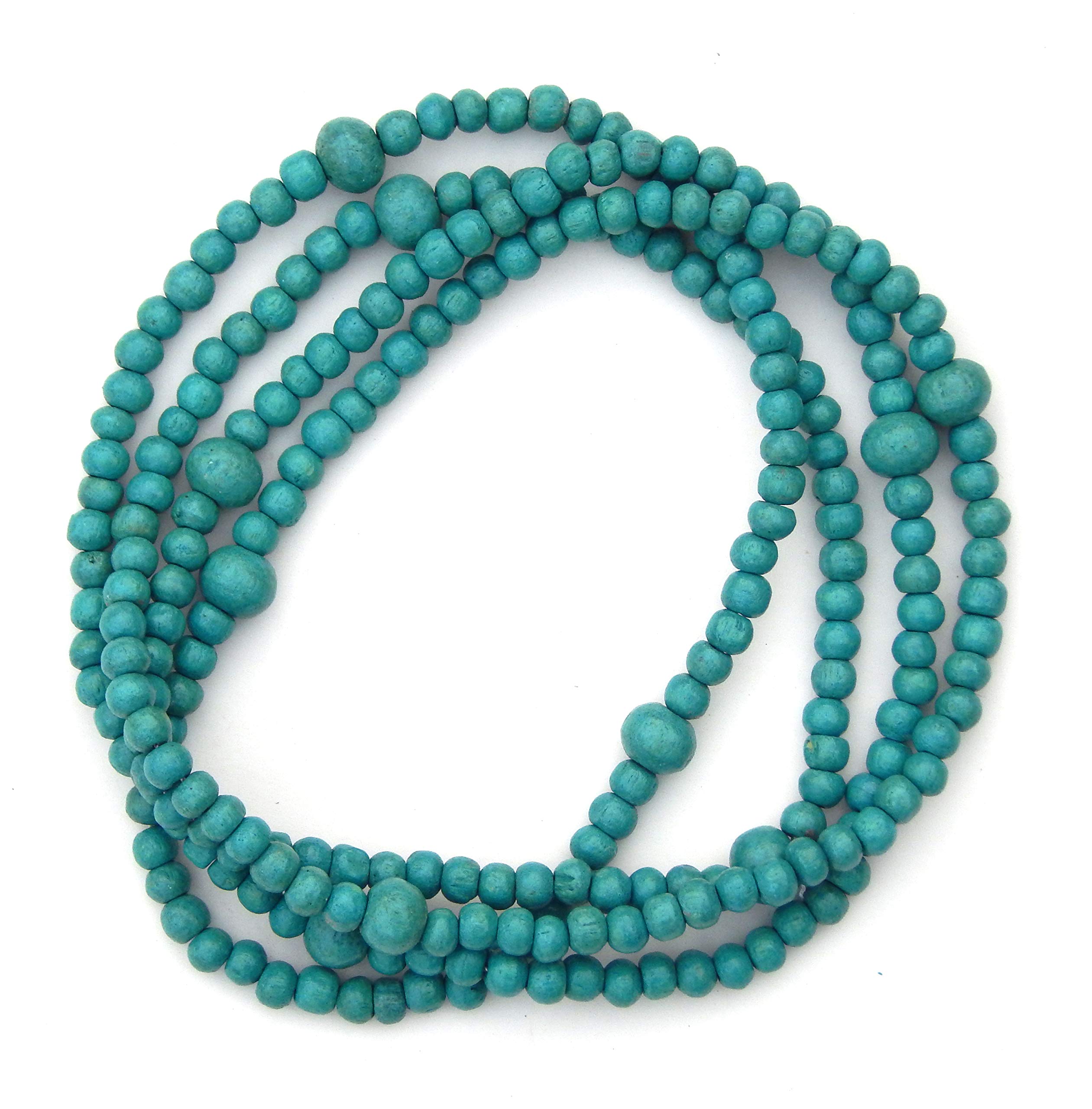 Round Wooden Beads Necklace/Mala. Handcrafted Export Quality (Sky Blue, 36) (B0813WBYGX) Amazon Price History, Amazon Price Tracker