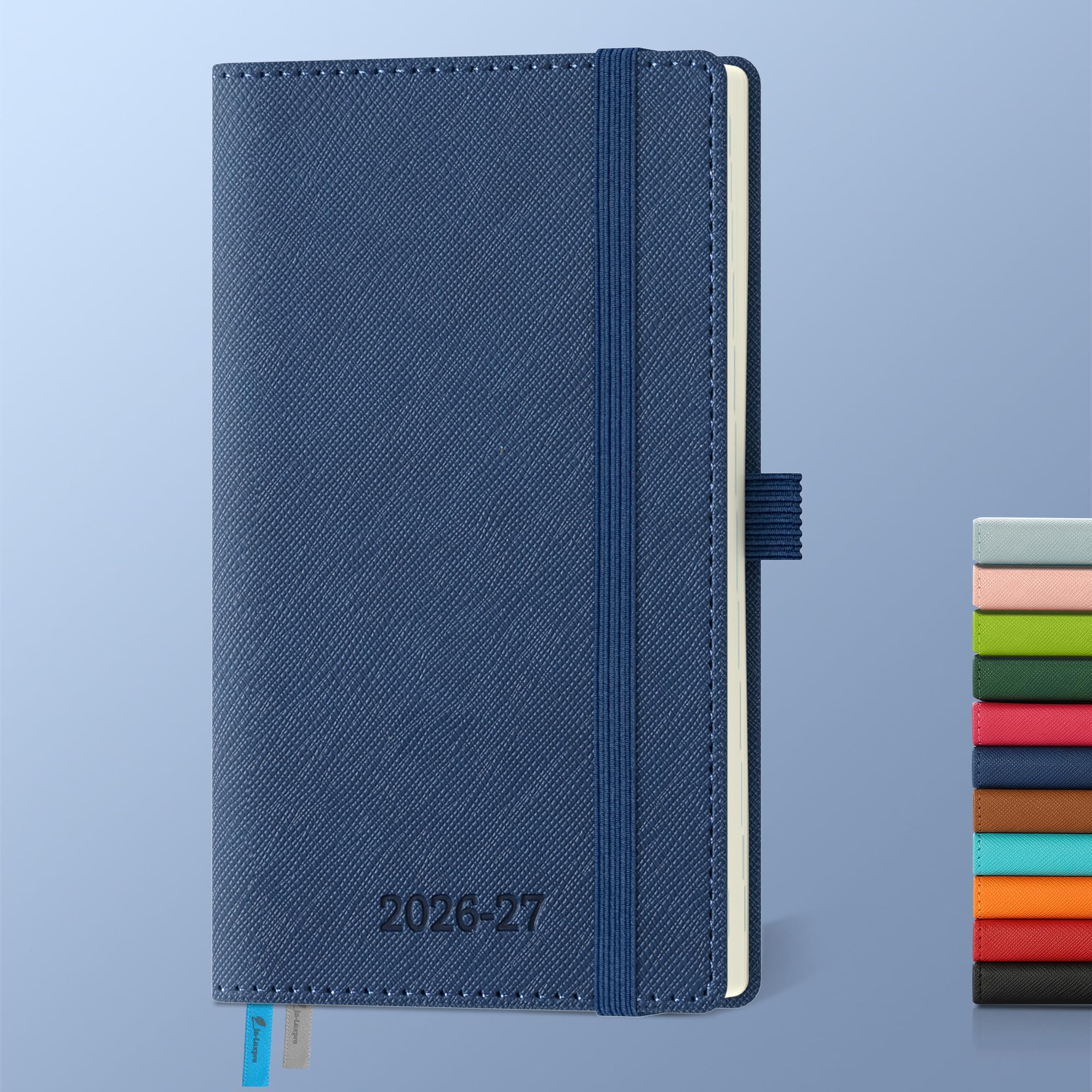 IN-LUXPRO Kalender 2025 2026 Wochenplaner,18-Monate Buchkalender (Jul.2025-Dez.2026) Monatskalender mit Ausgaben & Notizseiten,mit Vegan-Leder & Notizseiten.