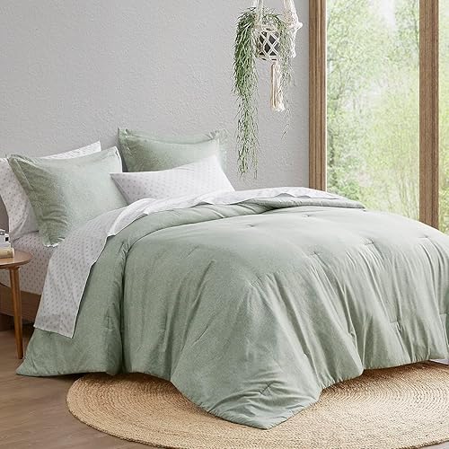 Miniatura 9 de Comfort Spaces Juego de edredón Queen de 7 piezas, juegos de cama boho para tamaño Queen, juegos de ropa de cama de granja con edredón, cama de