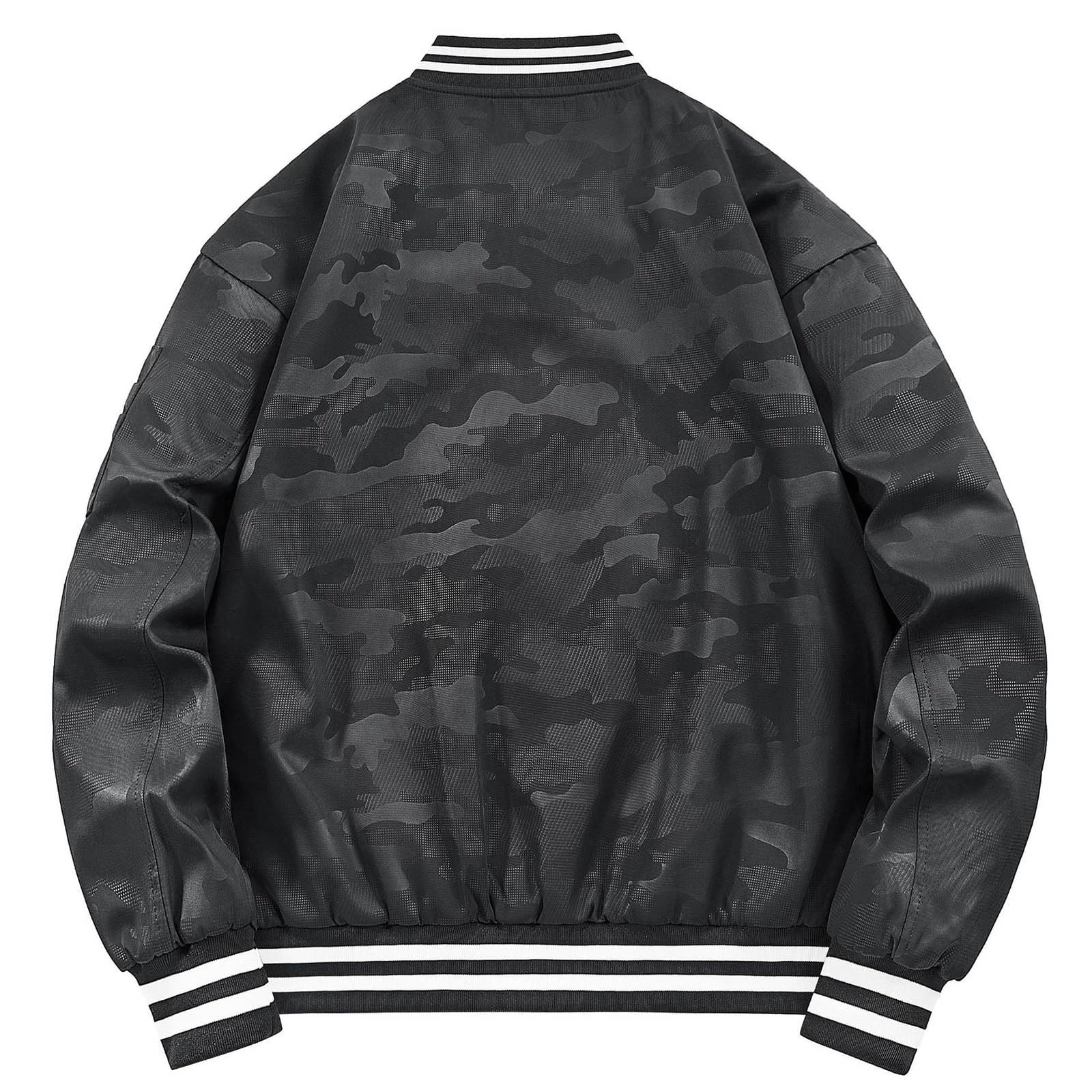 Generisch Softshelljacke Damen Wasserdicht Einfarbige, große Outdoor- und Winterjacke für Männer mit mehreren Taschen Revers, Baseballjacke den Fluganzug der Luftwaffe