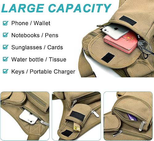 Miniatura 2 de Bolsa de pierna caída para hombres y mujeres, bolsa de muslo con correa para la pierna, riñonera táctica, impermeable, multiusos, bolsa de pierna de