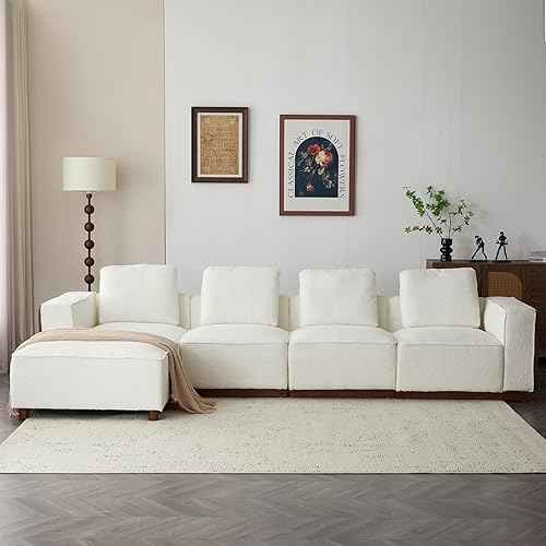 Neora 4 Seater Sectional Sofa, Modular Sofa Chair, L Shaped