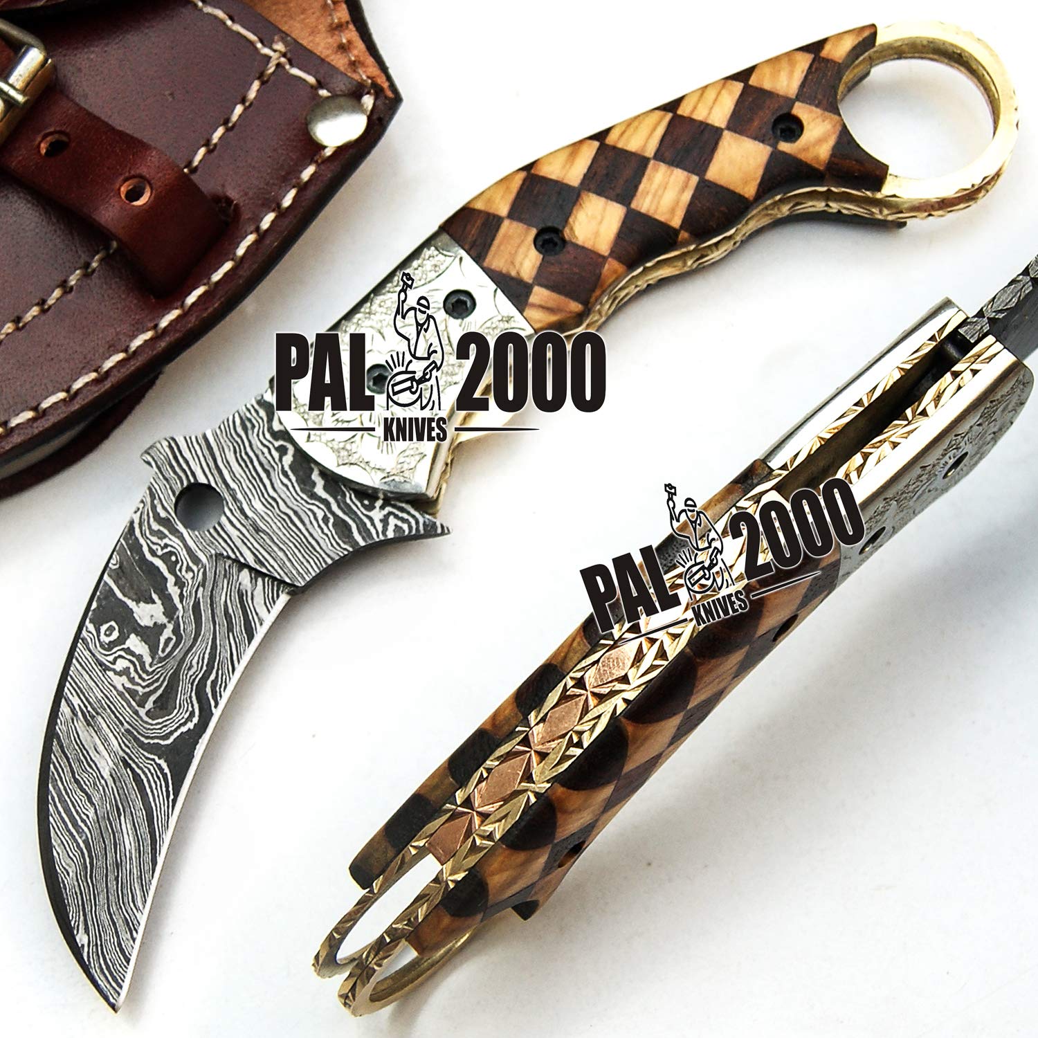 SJPR 9561 Coltello tascabile in acciaio damasco a mano personalizzato con guaina billetta chef da cucina casa giardino da collezione bar da campeggio pieghevole