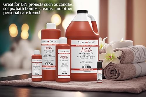 Miniatura 4 de Aceite de fragancia de cereza negra de 0.3 fl oz I Perfume I Aceite para la piel I Aceite perfumado. Proyectos de bricolaje como velas, bombas de