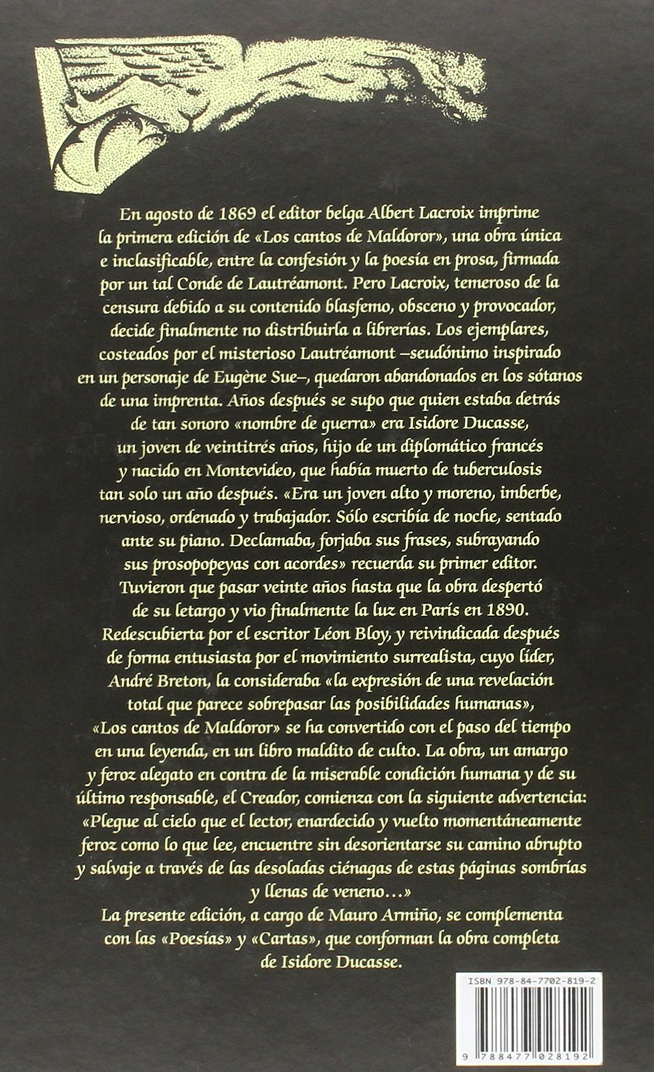 Los cantos de Maldoror: 100 (Gótica)