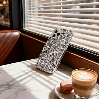 Amazon.co.jp: シルバー ラインストーン iphone15ProMax 用