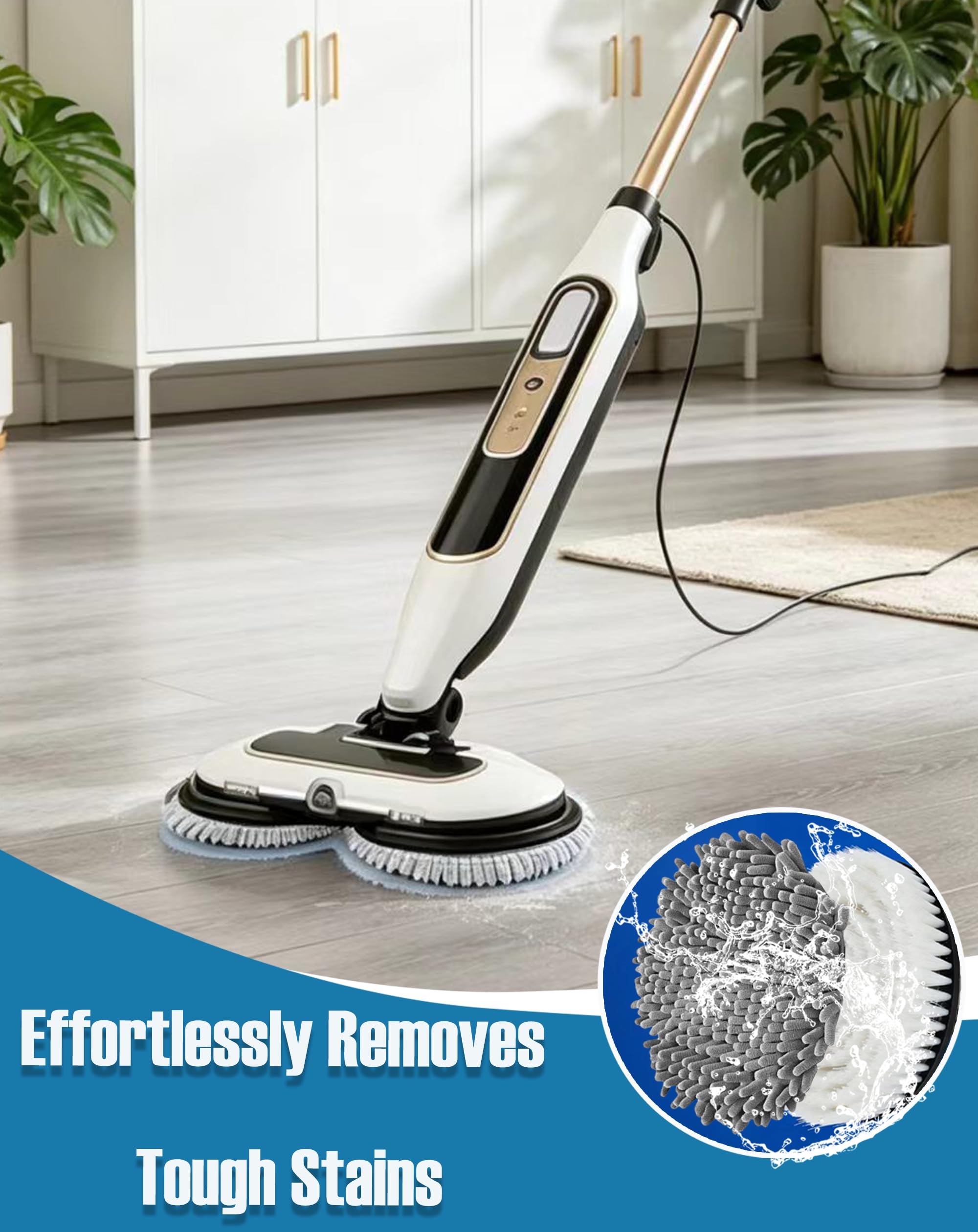 Confezione da 4 panni rotanti per scopa a vapore – compatibili con Shark Steam Mop S8201, S7001, S8001, S7201, S7000, S7020, S7000AMZ, S7005, S7000C, lavabili, riutilizzabili, pulizia profonda e