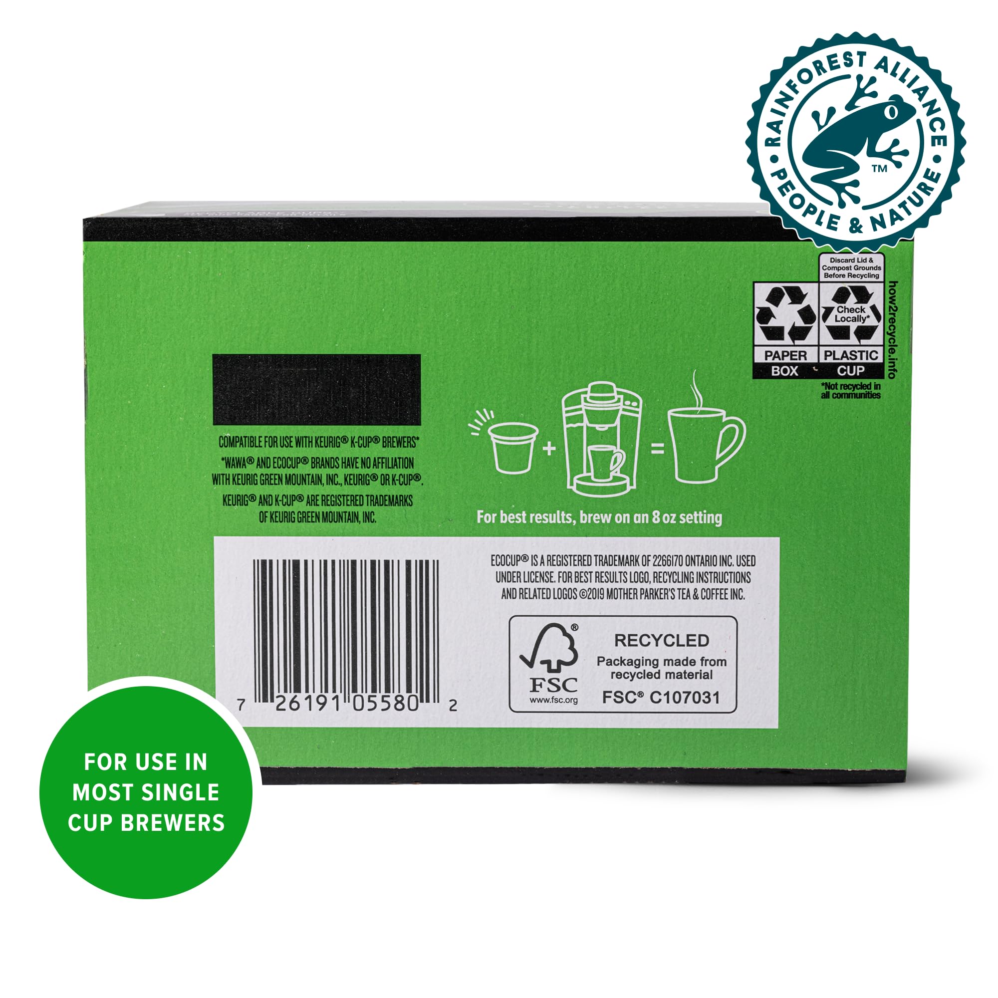 WAWA café Solo sirven Copas de Keurig K-Cup Cerveceros (Avellana) 0,37 oz 12 recuento