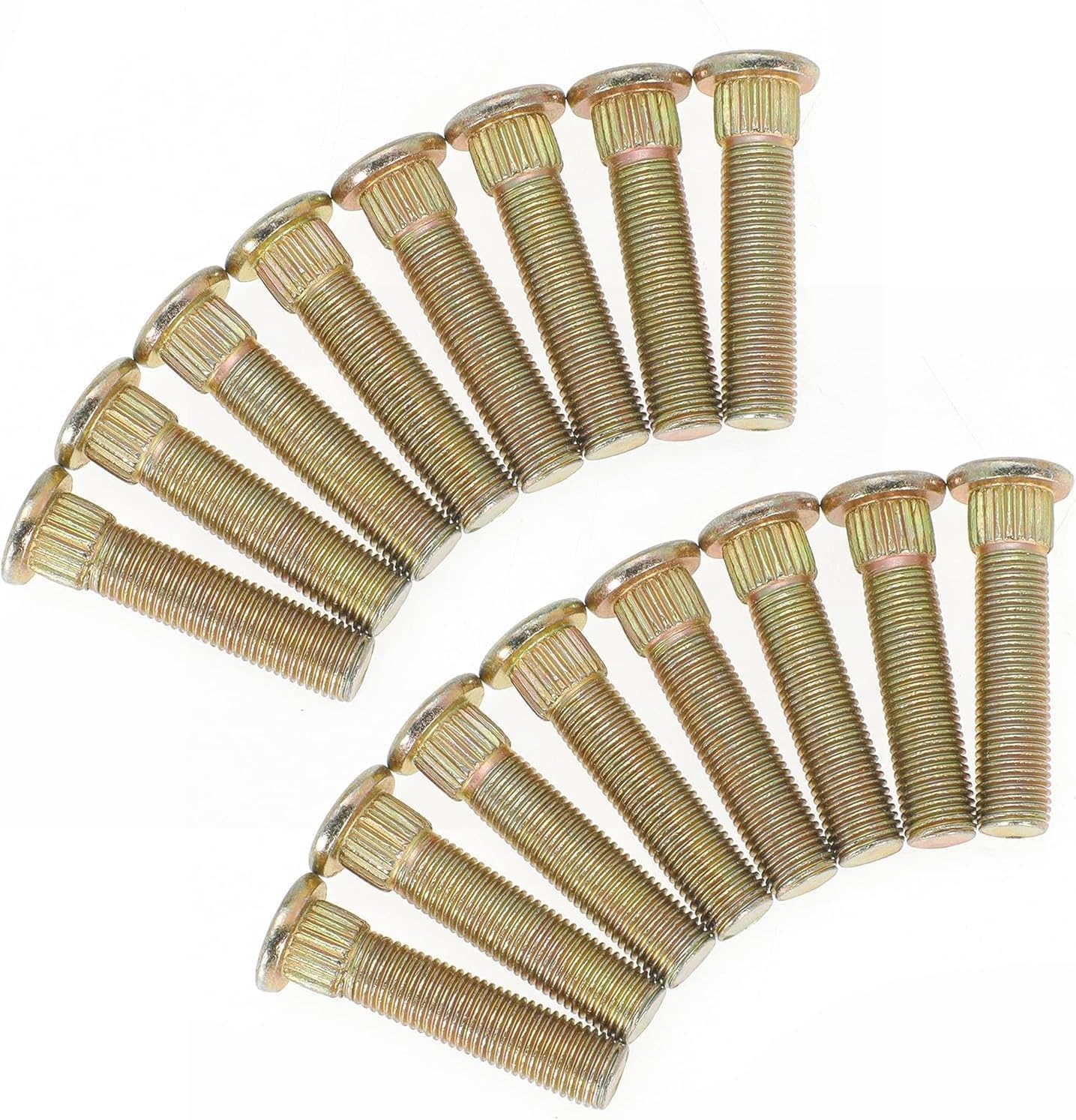 Front Wheel Stud for Polaris for Ranger for Crew for RZR for Sportsman for Trail ACE XP XP4 RZR 4 570 700 800 900 2002-2022 Replace 7517871, 3/8" x 24 Thread x 1-3/4" Long (16PCS)