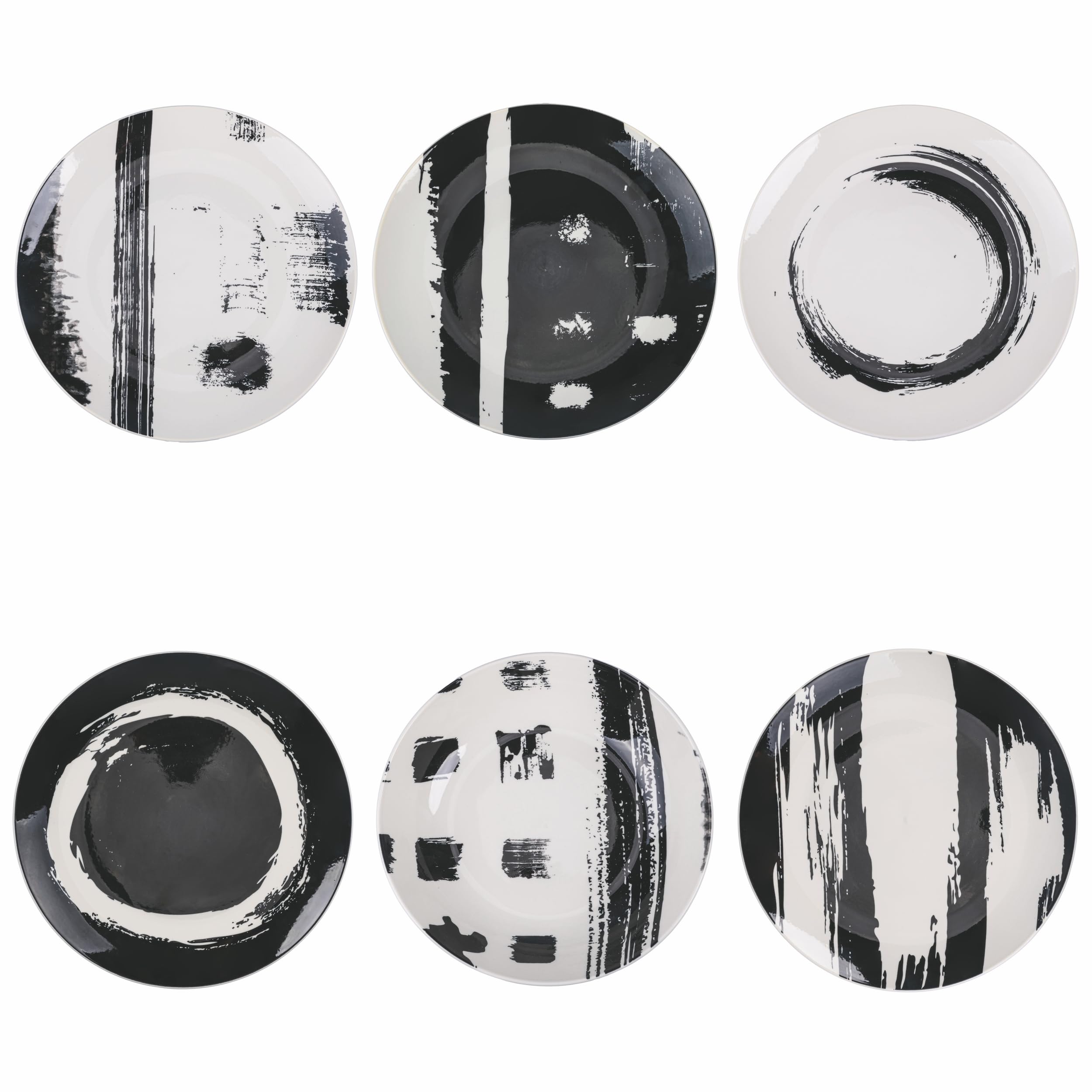 Villa d'Este Home Tivoli 1996 Set of 6 Porcelain Fruit Plates The Black Mood
