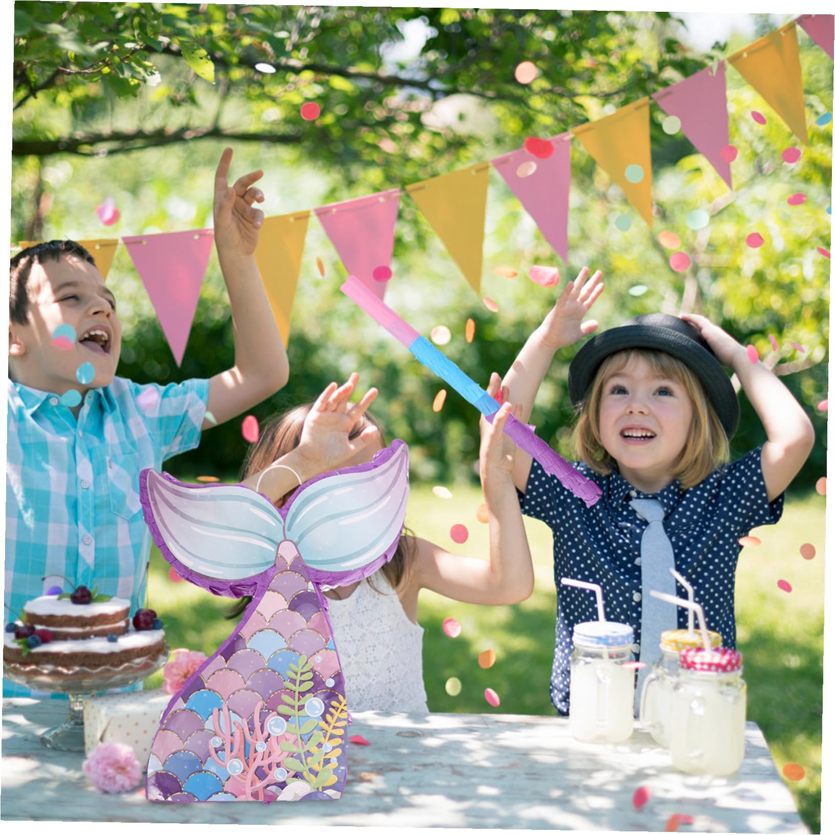 Piñata de Papel de Sirena 1 Juego para Cumpleaños Infantil