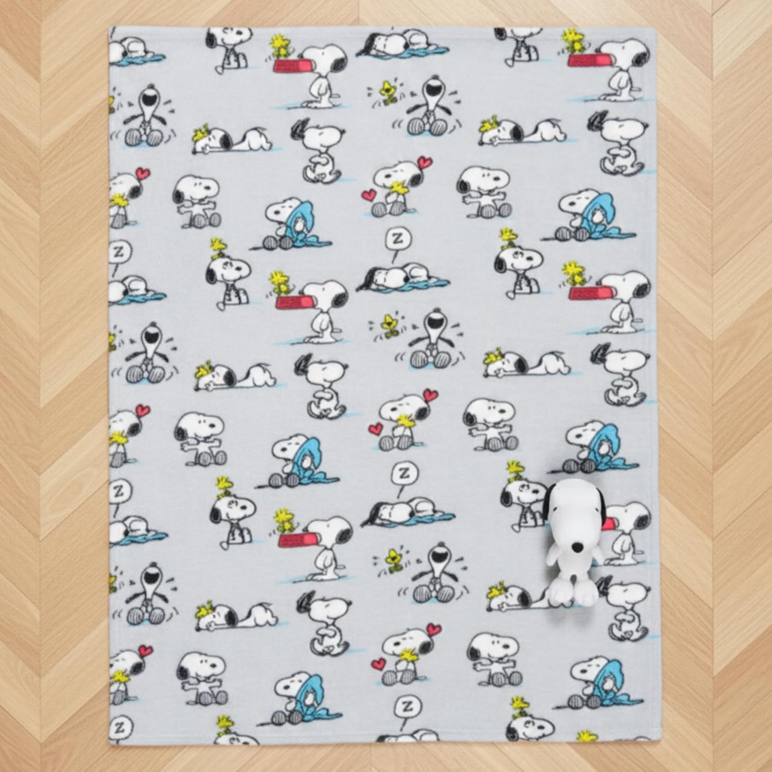 Snoopy Peanuts® Dog Blanket & Pillow Set, 40x50, Machine Washable Super Soft Cozy Throw for Pets & Cats (Officially Licensed Product) by Franco Pet