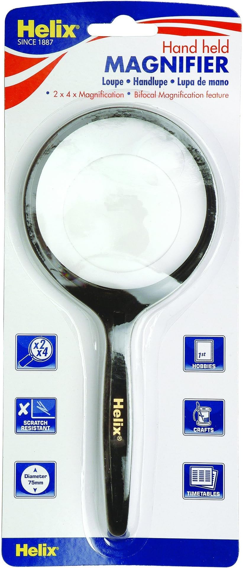 4 x Magnifying Glass Assorted Colours : Amazon.co.uk: Stationery ...