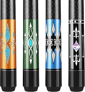 Winucue 58" Pool Cue Set of 4 - Canadian Maple Wood, 13mm Leather Tip, Anti-Slip Grip, 18-21oz Professional Billiard Sticks