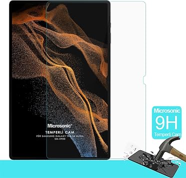 Microsonic Samsung Galaxy Tab S10 Ultra X920 Tempered Glass Cam Ekran Koruyucu [Galaxy Tab S10 Ultra X920 ile Uyumlu Ekran Koruyucu - Şeffaf]