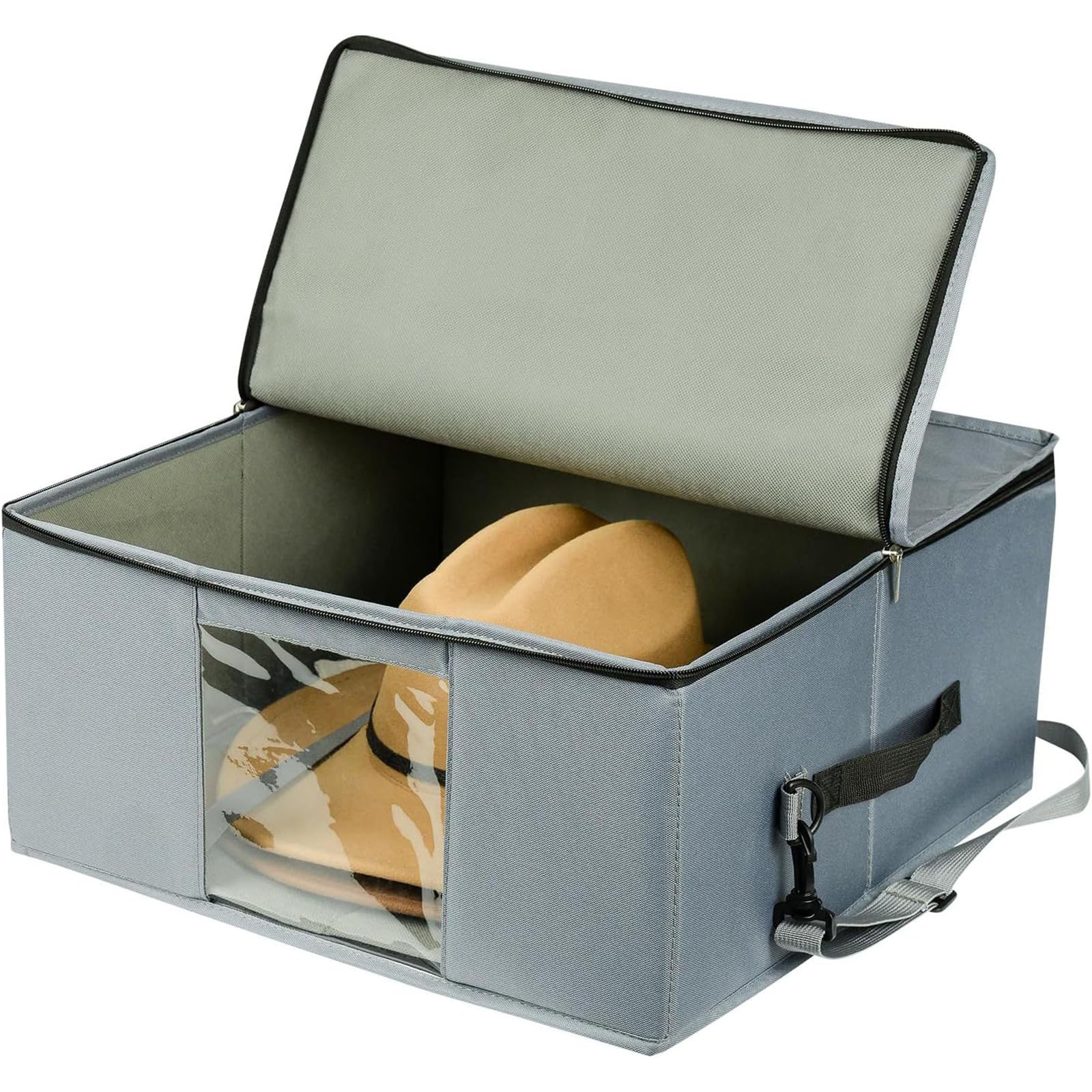 Étui de rangement pliable pour chapeaux de voyage avec grande capacité et poignée pratique