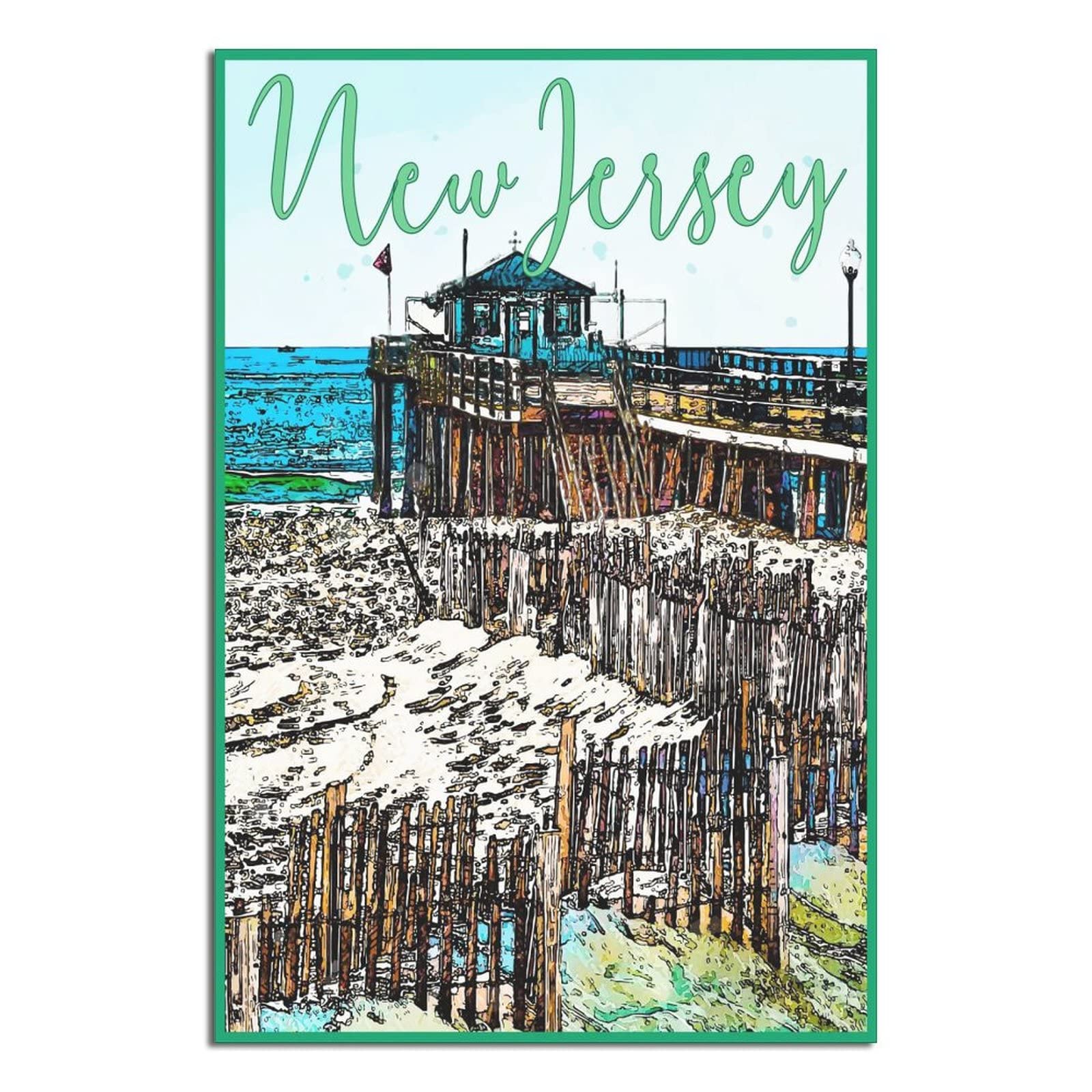 Puzzles 1000 Pieces for Adults，New Jersey Coast Family Fun Jigsaws Puzzles 1000 Pieces for Adults Gifts 70x50cm