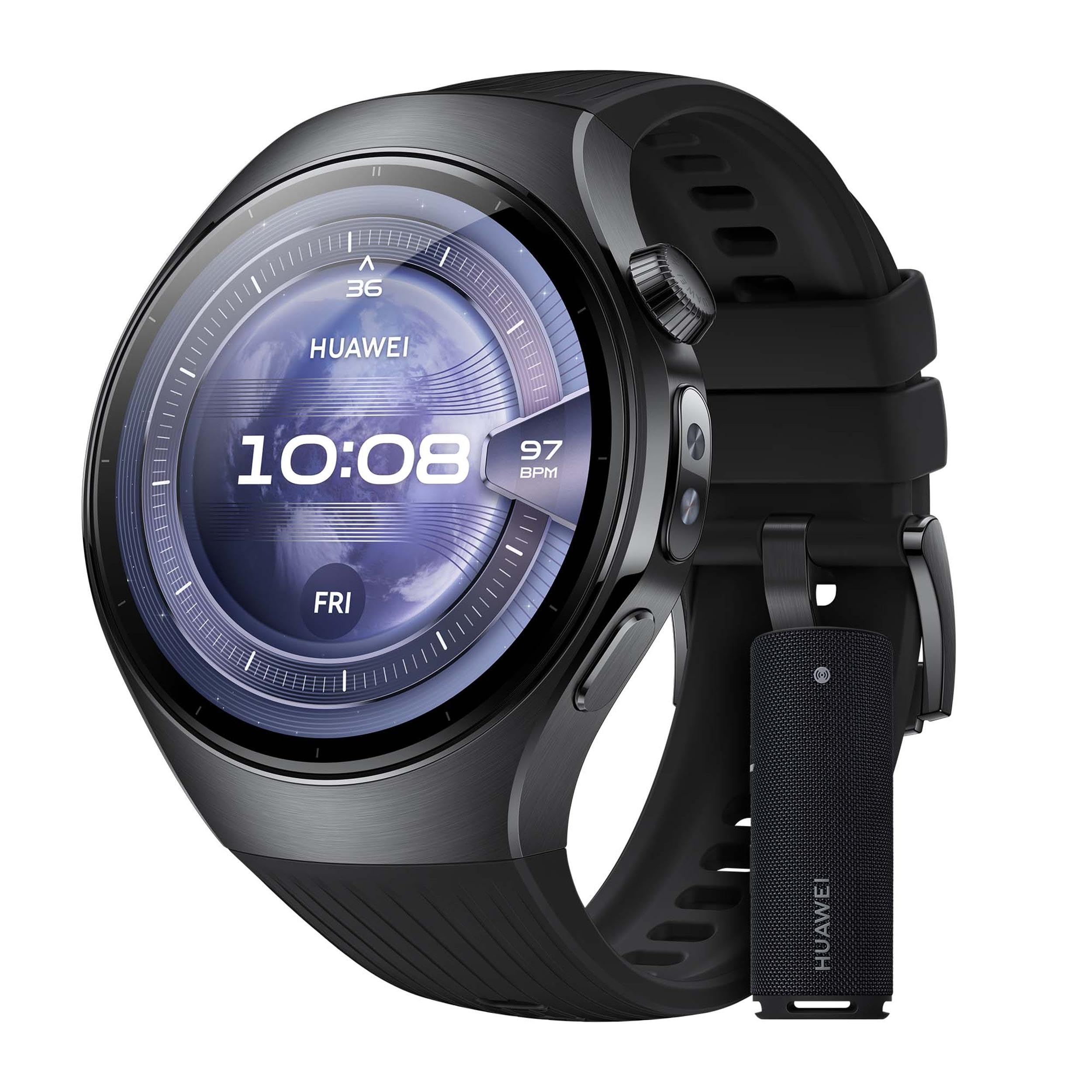 Huawei Watch 5 Smartwatch+Sound Joy 2, Health Glance, 5ATM Waterproof, GPS, SpO2 at the Fingertip, Compatible with Android™ & iOS, Sapphire Glass, 46 mm, Black