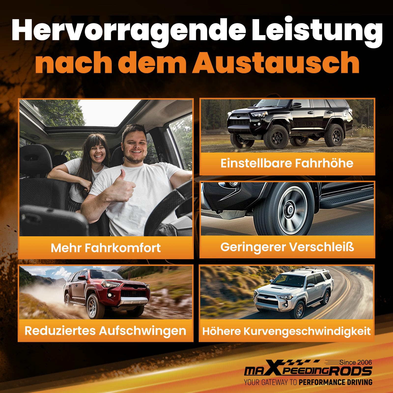 maXpeedingrods 2X Luftfeder für 5er Touring E61 37126765602 37126765603 Luftfederung Hinten