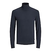 JACK & JONES Jjeemil Knit Roll Neck Noos Dolcevita, Blu (Navy Blazer Navy Blazer)